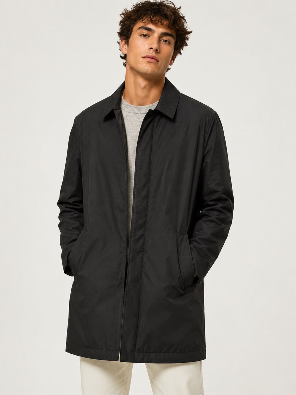 Norse Projects Black Minimal Quilted Thor Trench Coat Sz. M